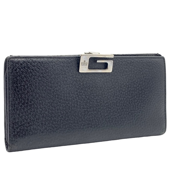 GUCCI Vintage G-Clasp Leather Long Wallet - Picture 2 of 12